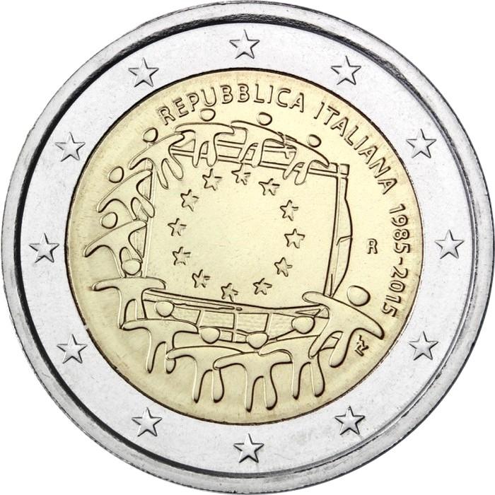 2 Euro Italien 2015 – 30. Jahrestag der Flagge der Europäischen Union