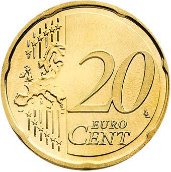 Rückseite: 20 Cent Frankreich 2015