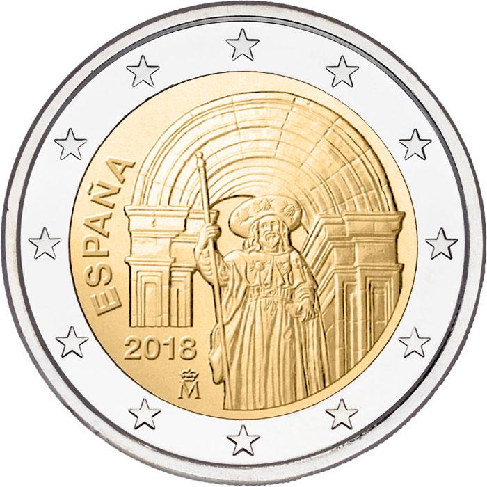 2 Euro Spanien 2018 – 9. Ausgabe der UNESCO-Welterbe-Serie: Santiago de Compostela
