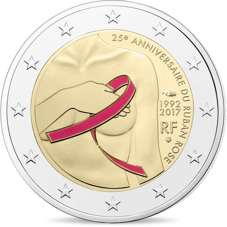 2 Euro Frankreich 2017 – 25 Jahre Bewusstsein für Brustkrebs
