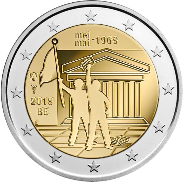 2 Euro Belgien 2018 – 50 Jahre seit launch von europäischen satellite ESRO 2B