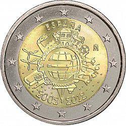 2 Euro Spanien 2012 – 10. Jahrestag des Euro