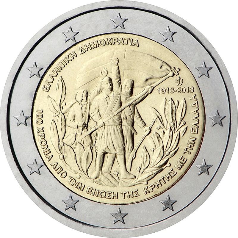 2 Euro Griechenland 2013 – 100. Jahrestag der Vereinigung Kretas mit Griechenland