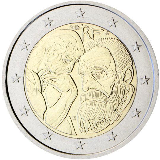 2 Euro Frankreich 2017 – 100 Jahre seit dem Tod von Auguste Rodin