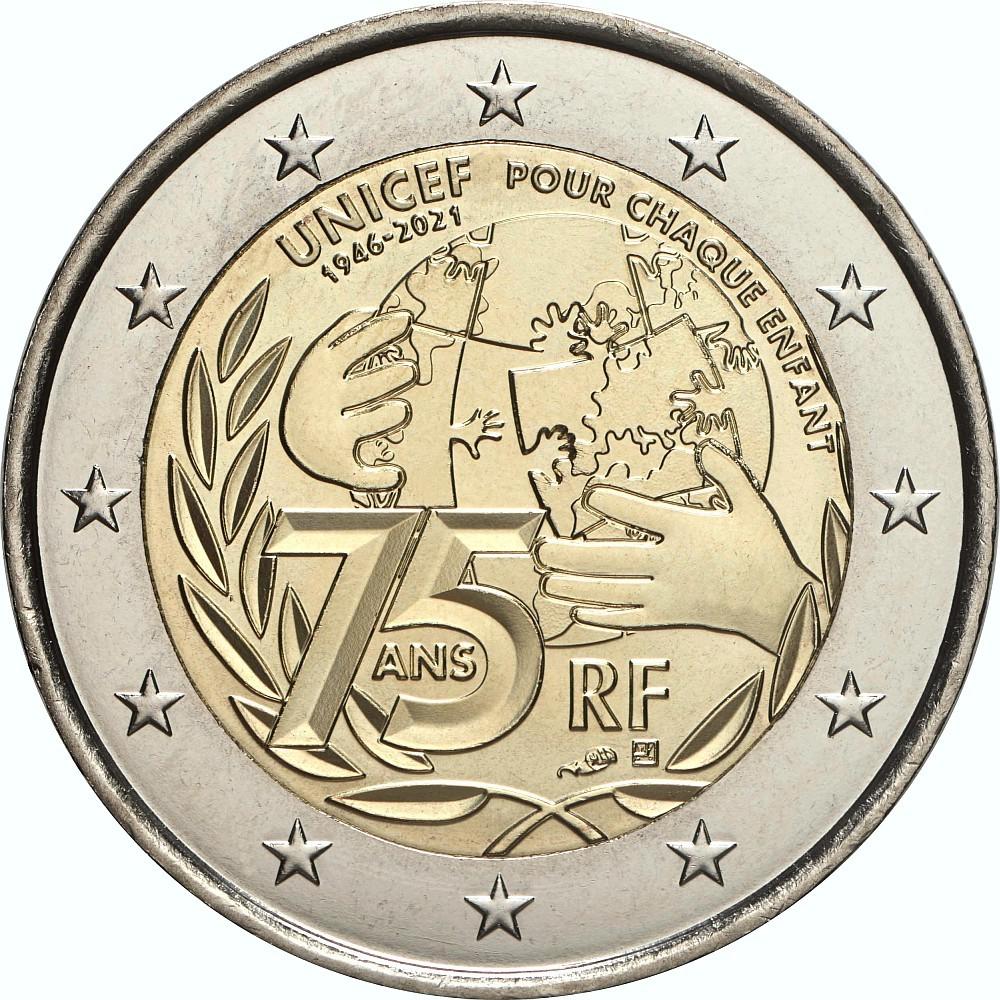 2 Euro Frankreich 2021 – 75 Jahre seit der Gründung von UNICEF