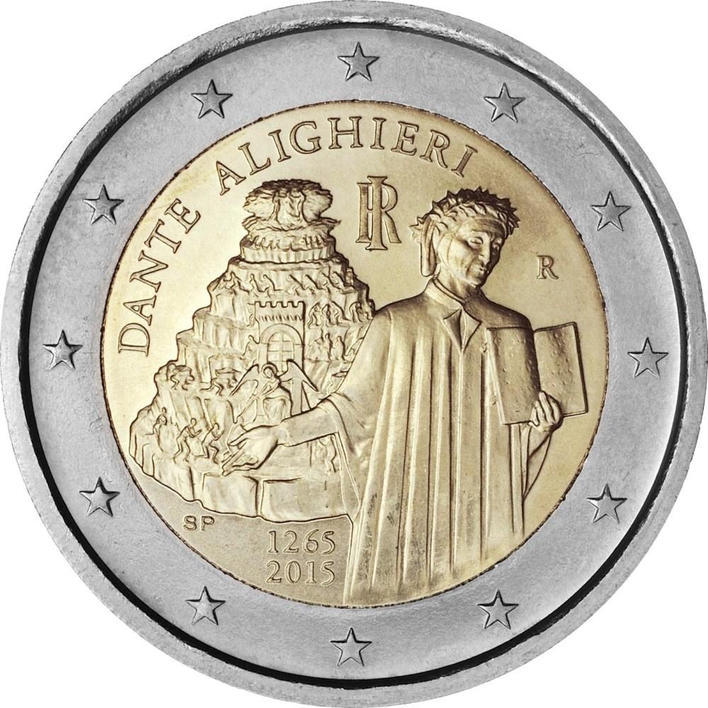 2 Euro Italien 2015 – 750 Jahre seit der Geburt von Dante Alighieri