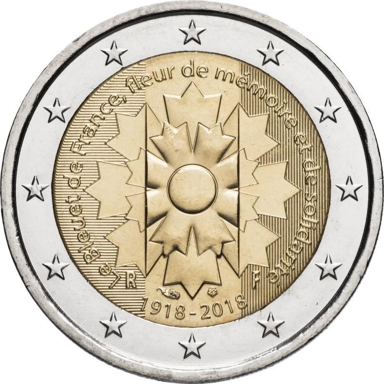 2 Euro Frankreich 2018 – Kornblume Frankreichs