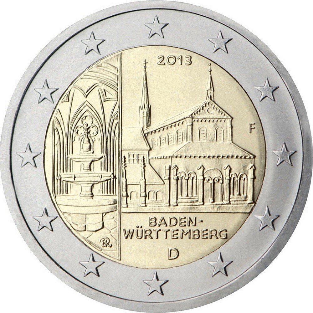 Vorderseite: 2 Euro Deutschland 2013 – Baden-Württemberg: Maulbronn Kloster