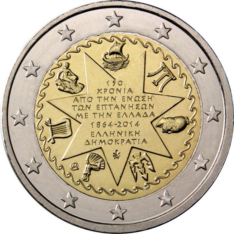 2 Euro Griechenland 2014 – 150. Jahrestag der Vereinigung der Ionischen Inseln mit Griechenland