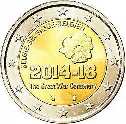 2 Euro Belgien 2014 – 100 Jahre seit Beginn von Ersten Weltkriegs
