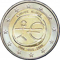 2 Euro Zypern 2009 – Zehn Jahre Wirtschafts- und Währungsunion