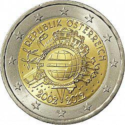 2 Euro Österreich 2012 – 10. Jahrestag des Euro