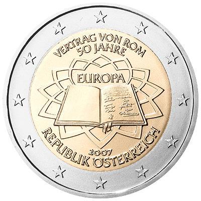 2 Euro Österreich 2007 – 50. Jahrestag von der Unterzeichnung des Vertrags von Rom