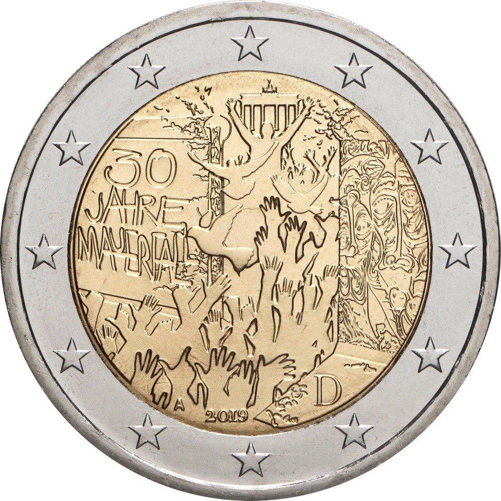 Vorderseite: 2 Euro Deutschland 2019 – 30 Jahre seit Fall der Berliner Mauer