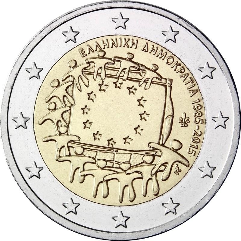 2 Euro Griechenland 2015 – 30. Jahrestag der Flagge der Europäischen Union