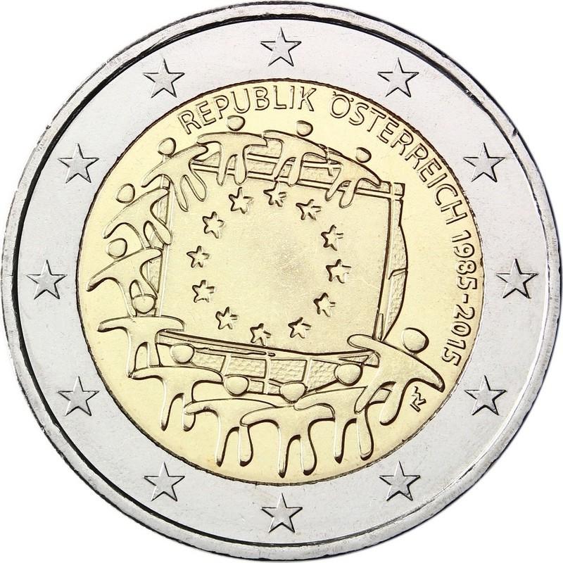 2 Euro Österreich 2015 – 30. Jahrestag der Flagge der Europäischen Union