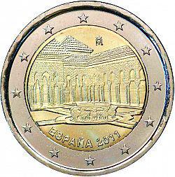 2 Euro Spanien 2011 – 2. Ausgabe der UNESCO-Welterbe-Serie: Löwenhof der Alhambra in Granada